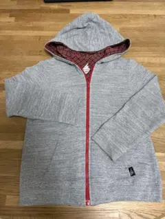 グレー フード付き パーカー