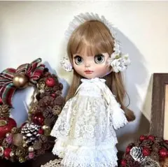 オフホワイト小花柄ワンピセット ブライス アウトフィット