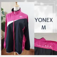 美品　YONEX ウォームアップウェア Mサイズ ピンク/ブラック