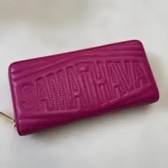 極美品SAMATHAVA 長財布 ラウンドファスナー　キルティング レザーのサムネイル