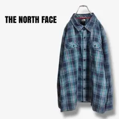 mt24826 ノースフェイス　チェックシャツ　長袖　ダブルフラップ