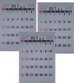 3冊 大判 大きい カレンダー A2 60x42cm 和風名月 2026 No2