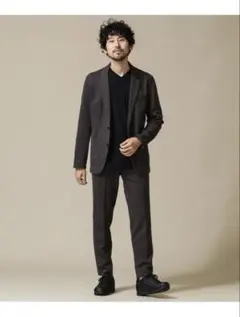 ナノユニバース　ダークグレー セットアップ　ダメリーノ　スーツ