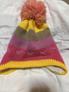 カラフルストライプニット帽 50cm