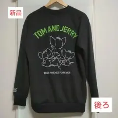 ④【人気】【新品】Lサイズ トムとジェリー 薄手トレーナー ブラック　未使用