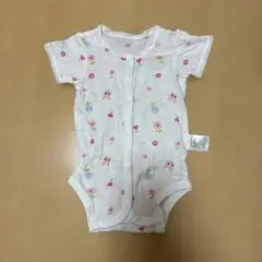 ホットビスケッツ　花柄メッシュ半袖ボディスーツ