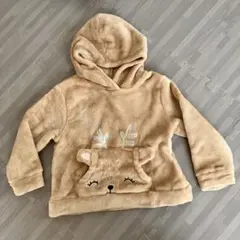 H&M ボア　トナカイ　パーカー　　ライトブラウン