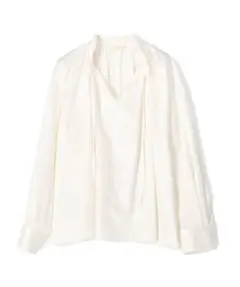 トゥモローランドBallsey ハイカウントサテン ネックフリルブラウス