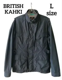 【美品】BRITISH KHAKI スタンドカラージャケット 秋物 ネイビー L