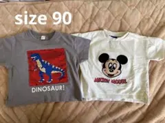 apres les cours恐竜とミッキーマウスのTシャツ2枚セット　90