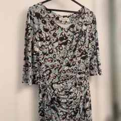 ANELA*LUX 花柄ドレープドレス　11号