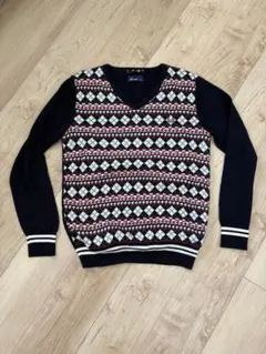 FRED PERRY Vネックセーター アーガイル柄 Mのサムネイル