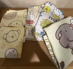 6重ガーゼ fuwara Wガーゼ パンダ＆ドット お昼寝サイズ 8枚セット 