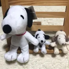 スヌーピーぬいぐるみ＆キーホルダー×2