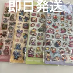 【即日発送】しんちゃん　モリー　サフール　ステッチ　ウォーターシール4枚