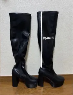 avail アベイル ニーハイブーツ Lサイズ ブーツ 黒