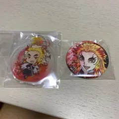 鬼滅の刃  煉獄杏寿郎　とじコレ アクリルキーホルダー　缶バッジセット