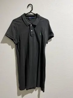 polo ラルフローレン　ダークグレー ポロシャツ 半袖 ミニワンピース