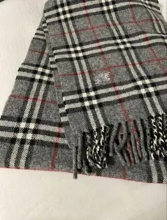 BURBERRY LONDON マフラー グレー チェック柄