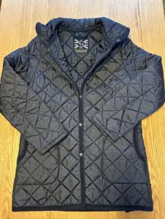 【美品】LAVENHAM キルティングジャケットコート38ラベンハムネイビー