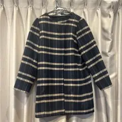 アーバンリサーチ　KBF チェックコート ネイビー