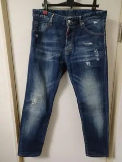 美品 DSQUARED² ダメージ加工 ストレートデニム 36 - メルカリ