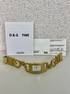 D&G ドルガバ 腕時計 スクエア ゴールド ブレスレット レディース