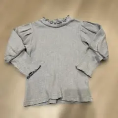 apres les cours グレー長袖カットソー リブメロウネック100