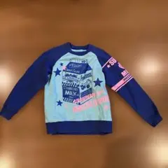 メゾピアノ　トレーナー 　青　150