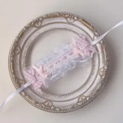 シ様 ぬい服 ぬいぐるみ ヘッドドレス ギンガムチェックピンク