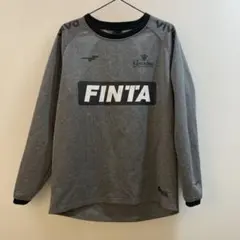 K1648 FINTA グレー 長袖スポーツウェアTシャツ メンズ L