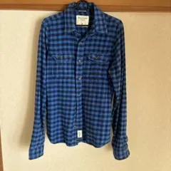 Abercrombie & Fitch ネルシャツ M 青黒チェック