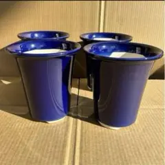 ルリ6.5号陶器鉢4枚セット