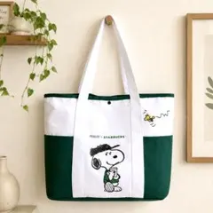 【海外限定】スヌーピー × スタバ コラボ トートバッグ SNOOPY 大容量のサムネイル