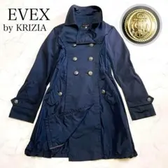 美品 エヴェックス バイ クリツィア ロングコート42 XL 金ボタン ナイロン