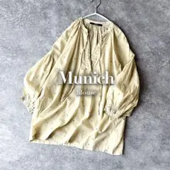 美品 マリリンムーン 2万円 リネン混パフスリーブブラウス リネン 麻
