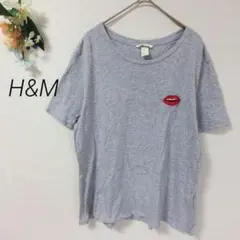 2.82 H&M 半袖 Tシャツ 刺繍 シンプル 薄手 カジュアル ナチュラル