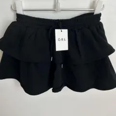 インパン裏地付きティアードスウェットミニスカート [pm596]