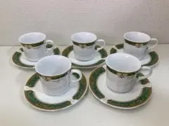 【新品未使用】ジョバンニバレンチノ　ティーカップ・ソーサー 5個セット