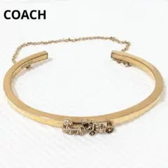 COACH　コーチ　ブレスレット　馬車モチーフ　ゴールド　バングルのサムネイル