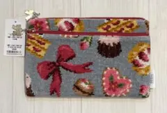 完売品 タグ付き sezane クロスステッチ 大 ポーチ カントリー 東欧 