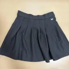 ZARA キッズ　女の子　プリーツスカート リボン付き　黒　6year（116）