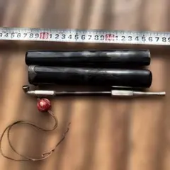 煙草入れ キセル 虎 網代 鉛管筒 金工 提げ物 前金具 装身具 目貫