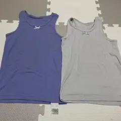 紫・グレー タンクトップ 2枚セット