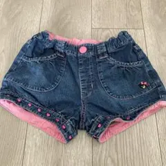 ミキハウスダブルビー　デニム ショートパンツ　130センチ