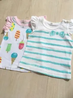 2枚セット Tシャツ トップス サイズ90 夏服 女の子