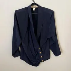 mila schon ネイビー　薄手　シルク　シャツ　ジャケットのサムネイル