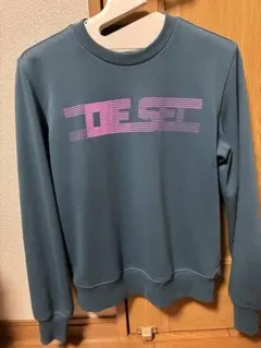 DIESEL スウェット ブルー ピンクロゴ　サイズxs