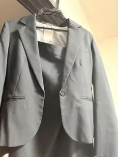 レディース スーツ セットアップ 黒 ストライプ M 就活 通勤 フォーマル