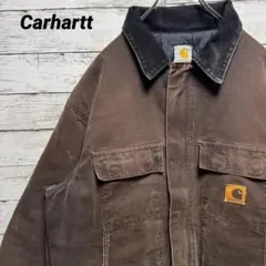 824【最高の使用感】カーハート　革タグ　コーデュロイトラディショナルジャケット